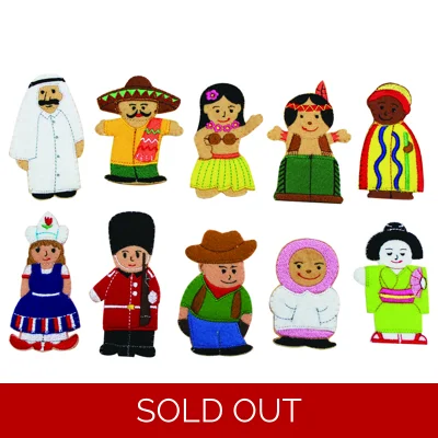 People of the World finger puppets - Set 2